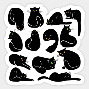 Black Cat Scatter Sticker